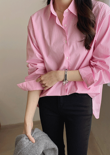 리아 체크 셔츠 (3 color)