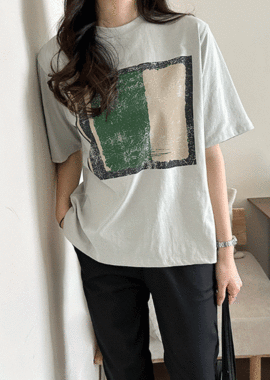 크런치 나염 티셔츠 (3 color)