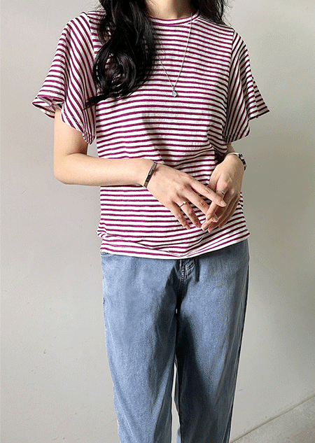 러플 슬라브 반팔 티셔츠 (3 color)