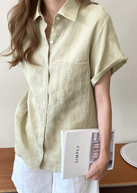 파스텔 린넨 셔츠 (2 color)